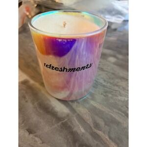 Refreshments Lush Escape Scented Candle Iridescent Glass Jar 8 Oz